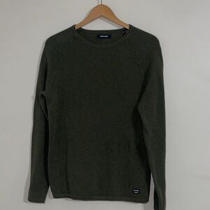 jack & JONES Men's green henley sweater large